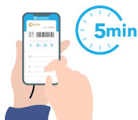 申込から受取まで最短5分・スマホ完結